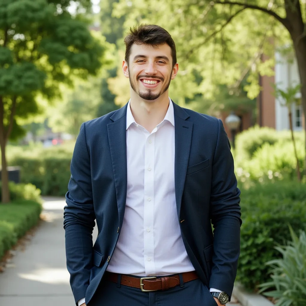 Professional AI headshot created from a selfie