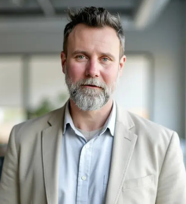 Professional AI headshot created from a selfie